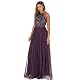 Abendkleid Maya Deluxe Damen in Berry mit Verzierungen