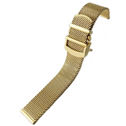 Bracelet montre acier inoxydable 22mm or compatible avec IWC Pilot Mark18