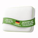 hERZtal Kopfkissen 40x80 Nackenkissen Kopfkissen Orthopädisches Kissen Ergonomisches Kissen 80x40 Pillow Nackenschmerzen Memory Foam Kissen Pillows for Sleeping Ergonomisches Kissen (Höhe: 13 cm)