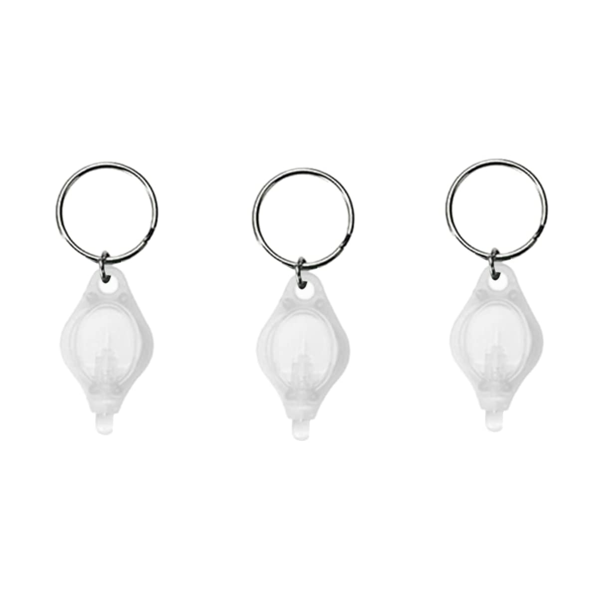 Unifizz Mini UV Light Keyring Money Checker, Spot Fake Counterfeit Polymer & Paper Bank Note Detector, Keychain Key Ring Light Torchl, White, 3 Pcs