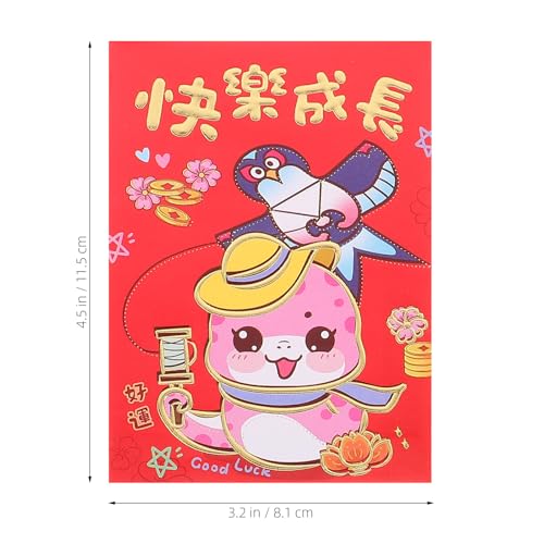 NUOBESTY 36pcs Year of The Snake Red Envelopes 2025 Year Money Envelopes Spring Festival Red Paper Packets for New Year Spring Festival Present Supplies - Image 2