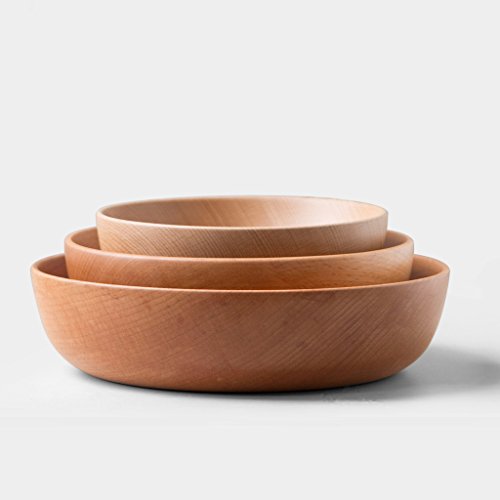 Tigela de madeira elegante para sala de jantar de hotel para sopa, cereal, aveia, Gruel – cor de mad