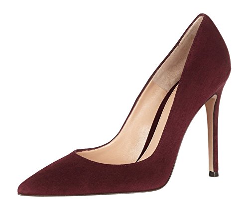Elashe Escarpins Fermés Femme| Chaussures à Talons | 10cm Avant du Pieds couBordeaux Femmes Bordeaux EU39