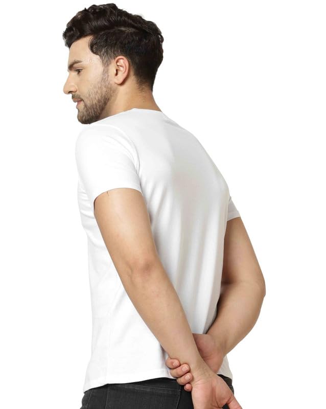 Image of London Hills Solid Cotton Blend Half Sleeve Regular Men Round Neck Tshirts | T Shirt For Man | Tshirt | Shirts Men | Tshirt For Man | T-shirt | T-shirts | Stylish | Gym Wear For Workout | MultiColored