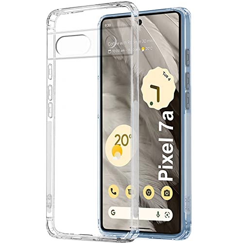 Image of TheGiftKart Back Cover Soft Case for Google Pixel 7A | Best Camera Protection | Inbuilt Dust Plugs & Anti-Slip Grip | Ultra Clear Slim Back Cover Case for Google Pixel 7A (Silicone, Transparent)