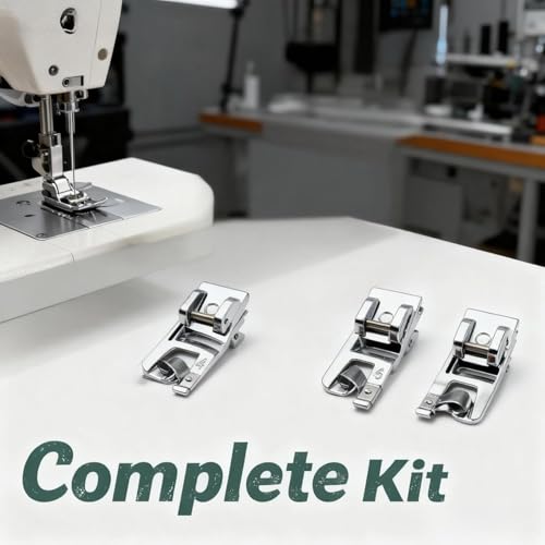 Set de 6 Pies Dobladillo Enrollado 3mm 4mm 6mm Para Máquina de Coser miniatura 5