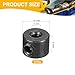 PATIKIL Bore 3 mm Shaft Collar 10 mm OD 8 mm Thickness, 8 Pack Carbon Steel Landing Gear Stopper Wheel Collar with Set Screw & Wrench for Machine Tool Industry, Black