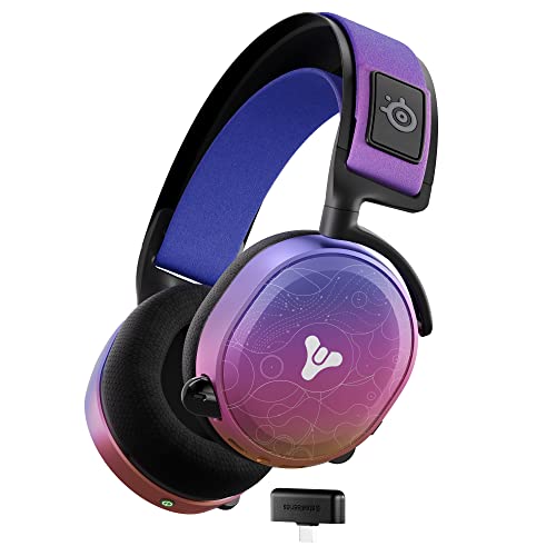 SteelSeries Arctis 7+ Wireless Gaming-Headset – Destiny 2: Lightfall Edition – Verlustfreie 2,4-GHz – 30-Std.-Akku – USB-C – 7.1 Sound – Für PC, PS4/5, Mac, Mobilgeräte, Switch – Inkl. In-Game-Items