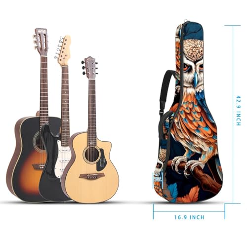 JRHEJTFZ Housse pour guitare acoustique de 1,9 cm d’épaisseur – Imperméable – Durable et élégant – Motif chouette avec fleurs, Multicolore., 42.9×16.9×4.7 in, Motif imprimé tendance - Les Beatles, Paul McCartney, John Lennon, RIngo Starr, George Harrison JRHEJTFZ Housse pour guitare acoustique de 1,9 cm d'épaisseur - Imperméable - Durable et élégant - Motif chouette avec fleurs, Multicolore., 42.9x16.9x4.7 in, Motif imprimé tendance – Image 6