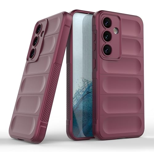 Image of amazon basics Back Case Cover for Samsung Galaxy S24 Plus 5G | Compatible for Samsung Galaxy S24 Plus 5G Back Case Cover | Liquid Silicon Magic Case with Camera Protection | Plum