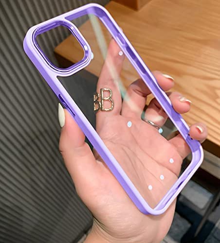 Image of mobistyle Designed for iPhone 15 | Enhanced Metal Camera Guard | Back Cover Case for iPhone 15 (Metal | Purple)