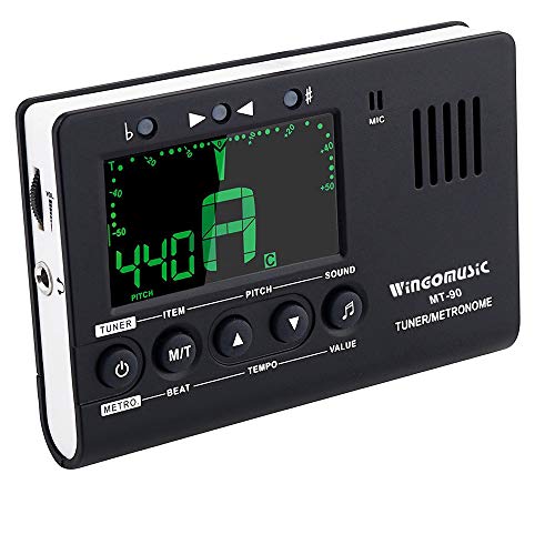 WINGO Digital Metronome, Tuner and Tone Generator - 3 in1 Device（Black)-for Chromatic, Guitar