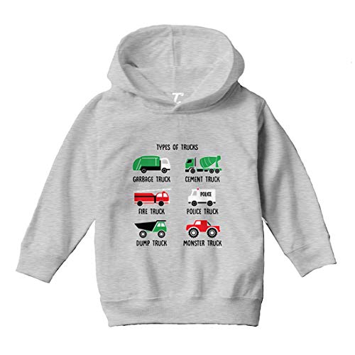 Types of Trucks - Garbage Monster Fire Toddler/Youth Fleece Hoodie