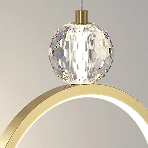 Iluminación sin deslumbramientos: lámpara colgante de anillo ultrafino LED 18W con tres tonos 6