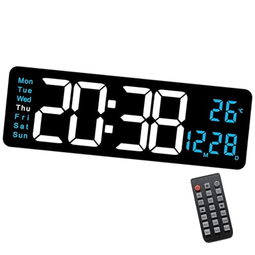 Reloj digital LED grande con mando para evitar reflejos e instalación difícil 2