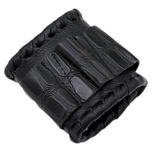 Sac de poignet pour ciseaux de coiffeur en similicuir noir ajustable
