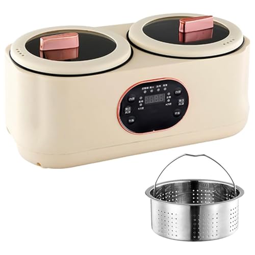 Portable Double Rice and Slow Cooker with Delay Timer, Premium Inner Pot for Camping and Outdoor Adventures