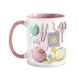 Genérico Taza de ganchillo, amantes del tejido