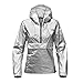 The North Face Women's Crew Run Wind Anorak Veste de Pluie, Argenté Brillant métallique, XL