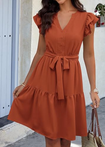 Image of KIRUNDO Summer Dresses for Women 2026 Knee Length