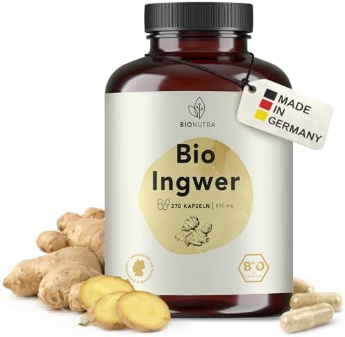 BIONUTRA® Gélules gingembre bio hautement dosées 1300 mg/jour, co...