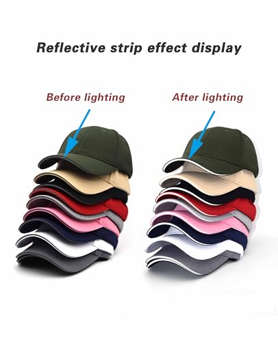 Image of TSSGBL Men's Plain Baseball Hat - OSFM & XXL Big Head Fit,Adjustable Structured Ball Cap with Reflective Sandwich Brim