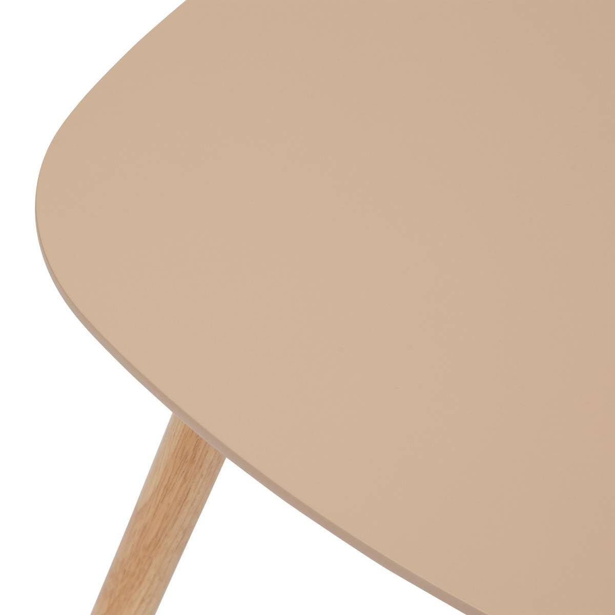 Atmosphera - Tables Gigognes Mileo, Lot de 3 - Beige, Pieds Bois, H 45 cm - Table Basse d'Appoint pour Salon, Chambre
