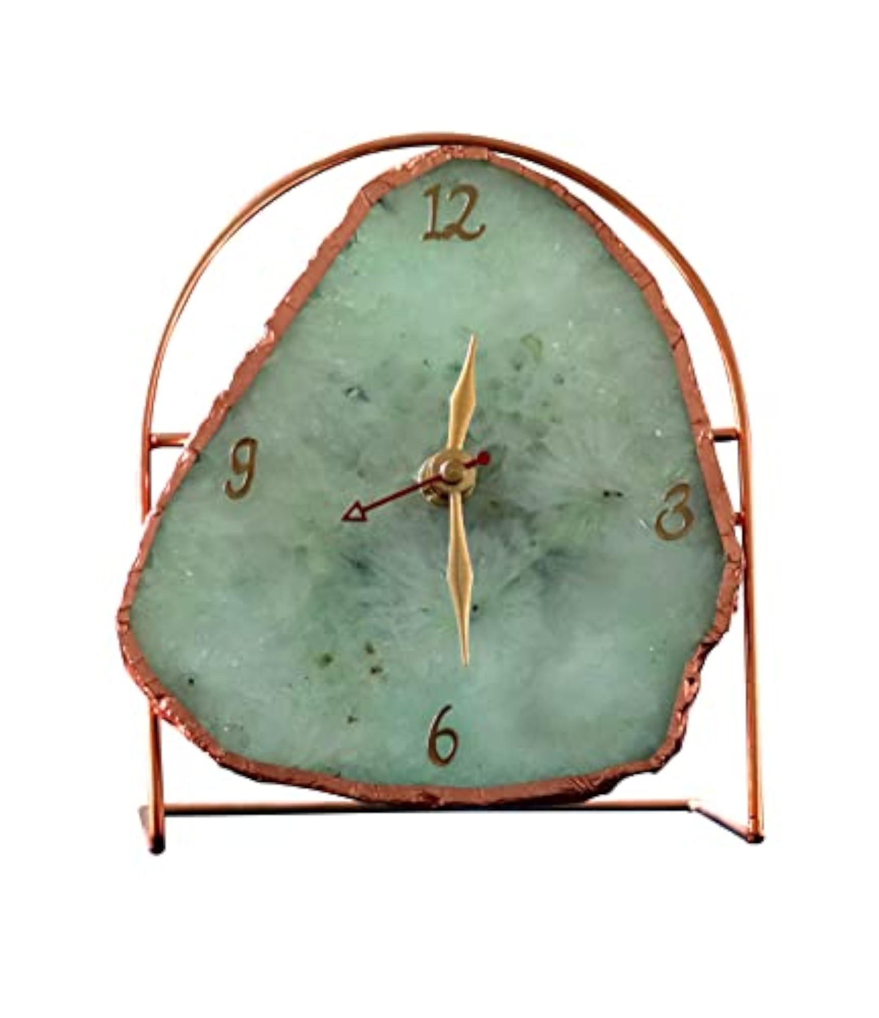 Natural Agate Clock, Unique Marble Clock