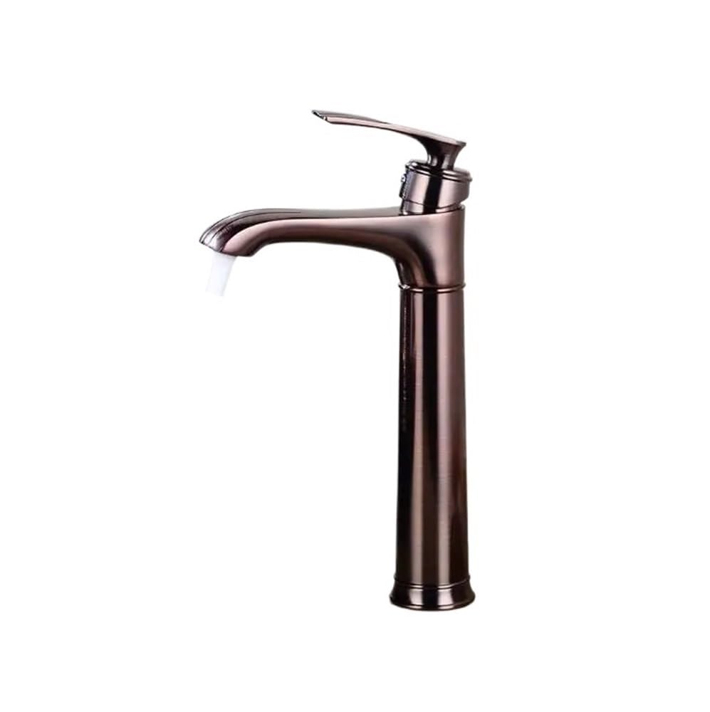 Mitigeur de lavabo en laiton huilé noir bronze robinet de salle de bains haut pour vasque XT-410