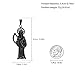 GXLYFG Santa Muerte Necklace Diamond 14K Gold Plated Santa Muerte Pendant Jewelry With Sickle Holiday Gift (Black 220)