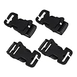 WRITWAA 4 piezas Hebillas Desmontables para Mochila Cierre Rápido Doble Cara Clip Plástico Reemplazable para Correas de Mochila Cinturón y Accesorios Tácticos