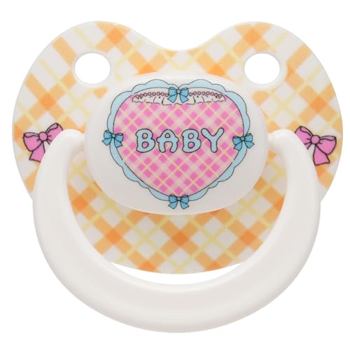 Somniumnight Cute Adult Size Pacifier: Big Shield Paci for Anxiety - Pretty Soft Silicone Nipple for Sleep - Butterfly Bows Large Binky for Autism with Case