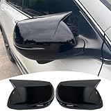 MXkanos Side Mirror Cover,for Honda CRV 2017 2018 2019 2020 2021 2022, Bright Black Side Rear Mirror Covers Body Kit Accessories for Cars.(with Turn Signal)
