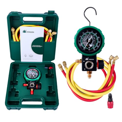 Kit de Manómetro Simple HVAC Hong Sen para R410A y más