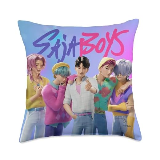 KPop Demon Hunters Saja Boys Officially Licensed Throw Pillow