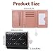 Axafazup Cute Heart Shaped Wallet for Women, PU Leather Slim Credit Card Holder with Heart-shaped Pendant, Fashion Trifold Cash Pocket ID Window for Shopping, Dating, Travel