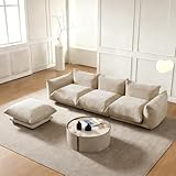 Mid-Century Modern Comfy Sofa Couch with Thick Cushion, L Shape Chenille Sectional Sofa...