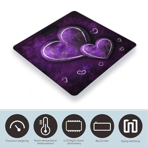 Báscula digital Purple Hearts alta precisión hasta 180 kg miniatura 3