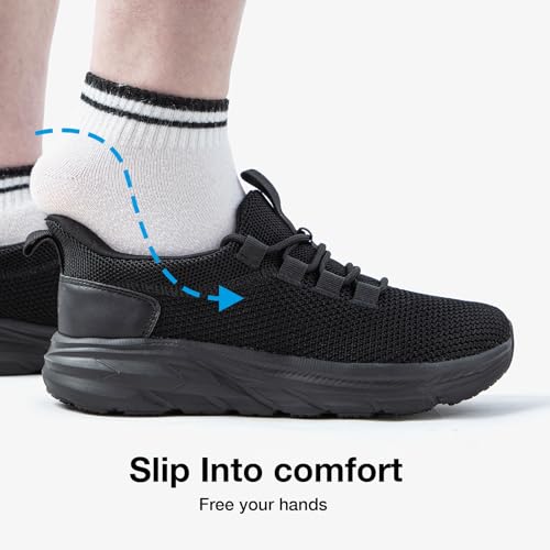 KOLILI Women's Wide Toe Box Shoes Easy Slip On Cushion Walking Sneakers4