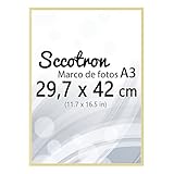 💗Marco de póster minimalista: el marco de fotos de estilo minimalista moderno cuenta con un marco de metal fino para mostrar la belleza de las líneas y el arte, añadiendo una adición elegante a tu espacio, 29,7 x 42 cm, el marco de póster A3 combina perfectamente con la decoración de tu hogar para añadir más elegancia.
