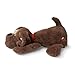 Basic Fun Pound Welpen Weighted Snuggles Plüsch – Dunkelbraun mit Langen Ohren – Weiches gewichtetes Plüsch-Komfortspielzeug mit klassischem Design – Für Alter 3+