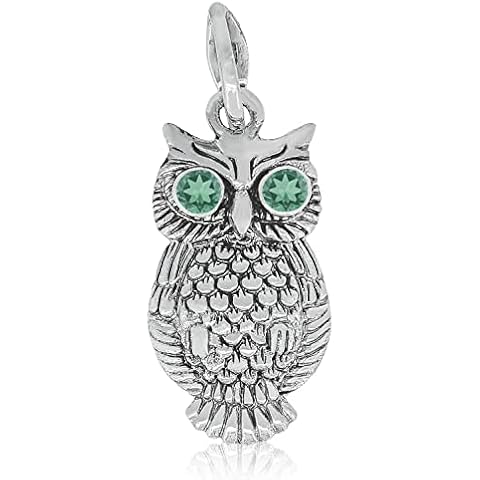 S J Sterling Silver Owl Pendant Cover