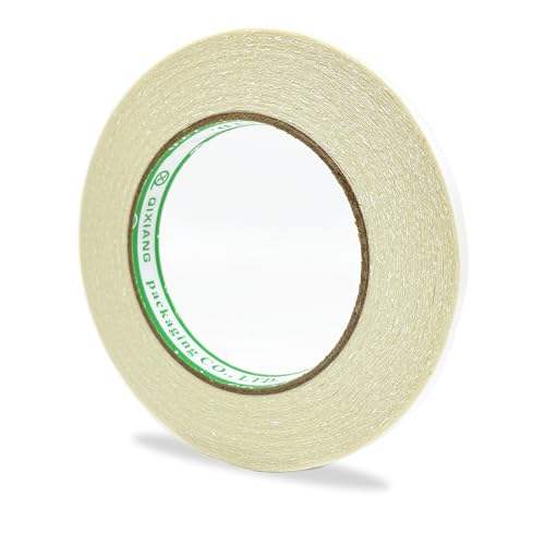 Fabric Tape Double Sided, 1/2inch*100 Ft No Sew Hemming Tape, Clear Self Adhesive Curtain Hem Tape, No Iron Stitch Witchery Hemming Tape for Curtains, Pants, Dress, Clothing, Arts, Crafts