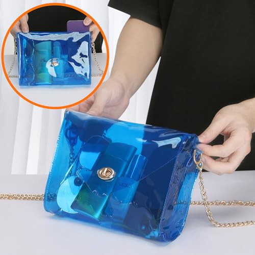 Image of HAOGUAGUA Clear Purse for Women, Clear Bag Stadium Approved, See Through Clear Handbag for Concerts Sports Events