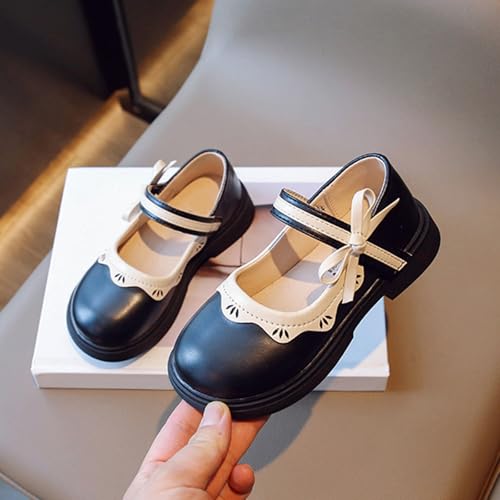 Girls Flats Mary Jane Flower Girl Dress Shoes School Wedding Party Leather Bowknot Shoes for Kids Soft Sole Sandals2