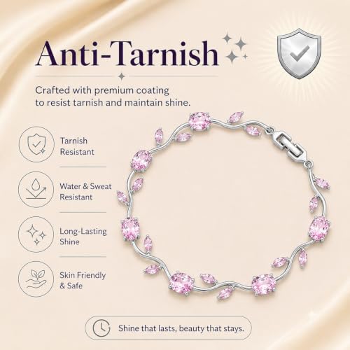 Image of Aurie Tulip Bracelet for Women & Girls | Anti Tarnish Stainless Steel Floral Bracelet |Party and Daily Wear Jewellery