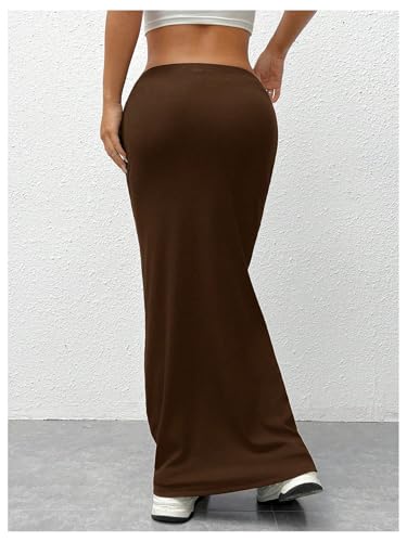 Image of GORGLITTER Women's Trendy Pencil Long Maxi Skirts High Waisted Skirt