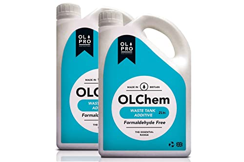 OLPRO Outdoor Leisure Products Toilet Chemical Camping Fluid Rinse OLChem 2 x 2 Litre Formaldehyde Free