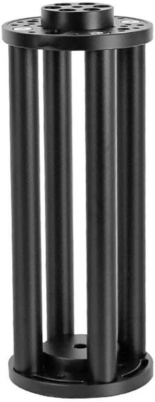 Astronomical Telescope Equatorial Tripod Extension Column Aluminum Alloy Booster Section 200mm 300mm Height Raiser Compatible with for EQ3 EQ5 Mount Black Silver for Camping Hiking(300mm black)