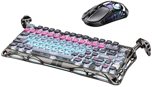GravaStar V75 Pro Gaming Keyboard Cyberpunk with Gaming Mouse X pro